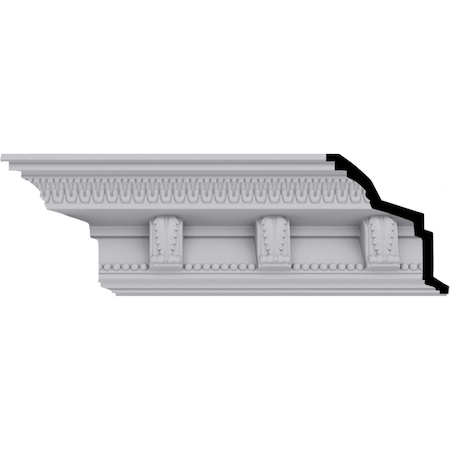 Ekena Millwork 4 7/8"H x 4 1/4"P x 6 1/2"F x 94 1/2"L, (4 3/4" Repeat), Marcus Crown Moulding MLD04X04X06MC